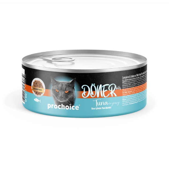 Prochoice DÖNER Bites Ton Balıklı Yetişkin Kedi Konservesi Soslu 70g