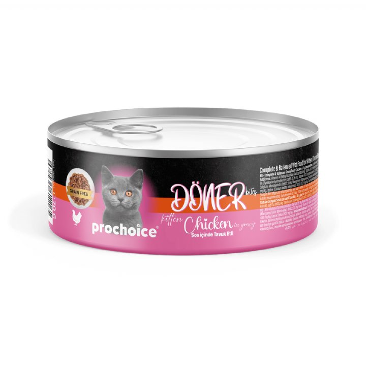Prochoice DÖNER Bites Tavuklu Yavru Kedi Konservesi Soslu 70g