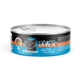 Prochoice DÖNER Bites Beyaz Balıklı Yetişkin Kedi Konservesi Soslu 70g