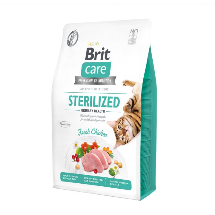 Brit Care Tavuklu İdrar Yolu Sağlığı Destekli Kısırlaştırılmış Kedi Maması 2kg - Tahılsız Hipoalerjenik