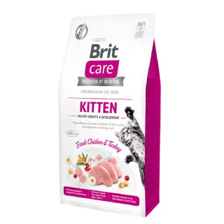 Brit Care Hindili ve Tavuklu Sağlıklı Büyüme Yavru Kedi Maması 7kg - (Hamile Veya Emziren Kediler İçin)