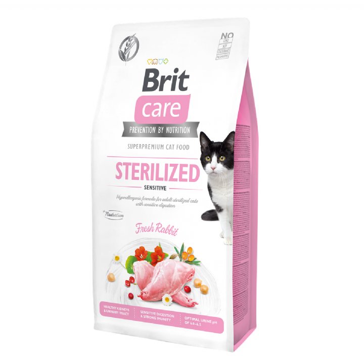 Brit Care Tavşanlı Kısırlaştırılmış Kedi Maması 2kg - Hipoalerjenik Hassas Sindirimli
