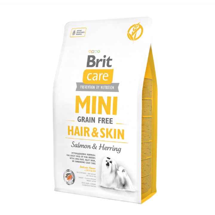 Brit Care Mini Somonlu ve Ringa Balıklı Tahılsız Tüy ve Deri Sağlığı Destekli Köpek Maması 2kg