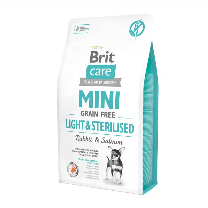Brit Care Mini Light Tavşanlı ve Somonlu Kısırlaştırılmış Köpek Maması 2kg