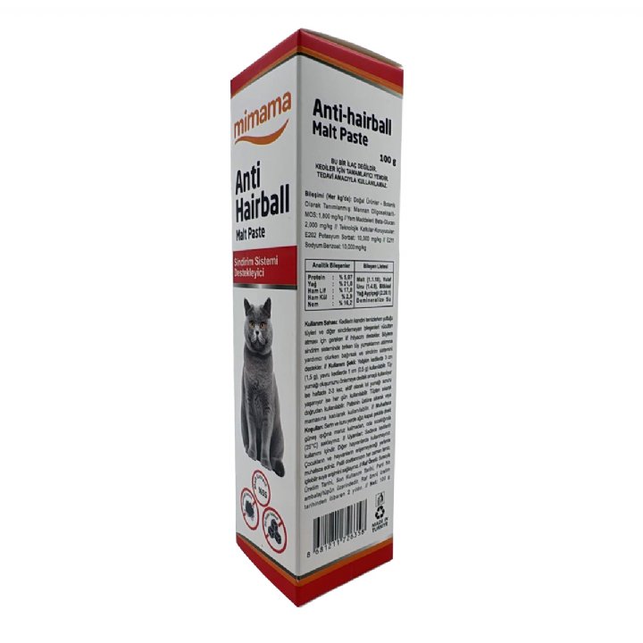Mimama Anti Hairball 100g - Tüy Yumağı Önleyici Kedi Malt Macunu