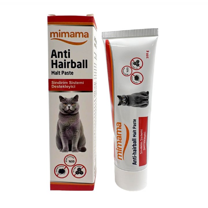 Mimama Anti Hairball 100g - Tüy Yumağı Önleyici Kedi Malt Macunu