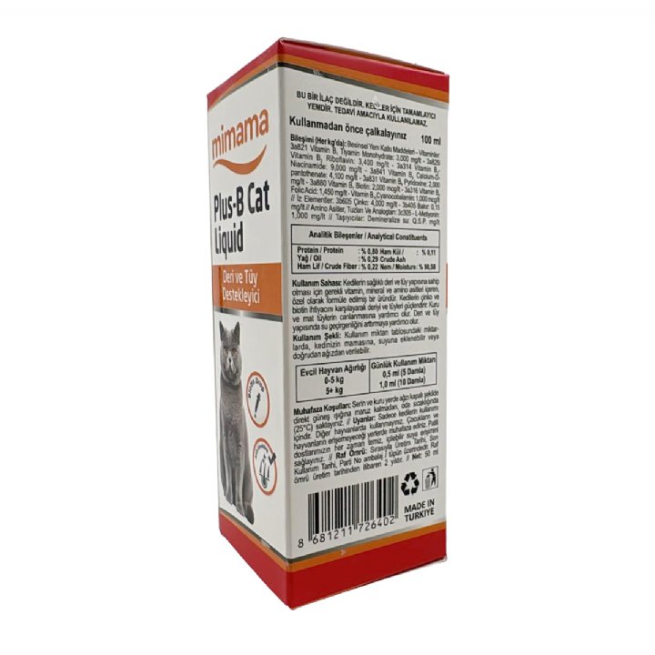 Mimama B7 Kedi Sıvı Takviye 50 mL - Plus B Cat Liquid