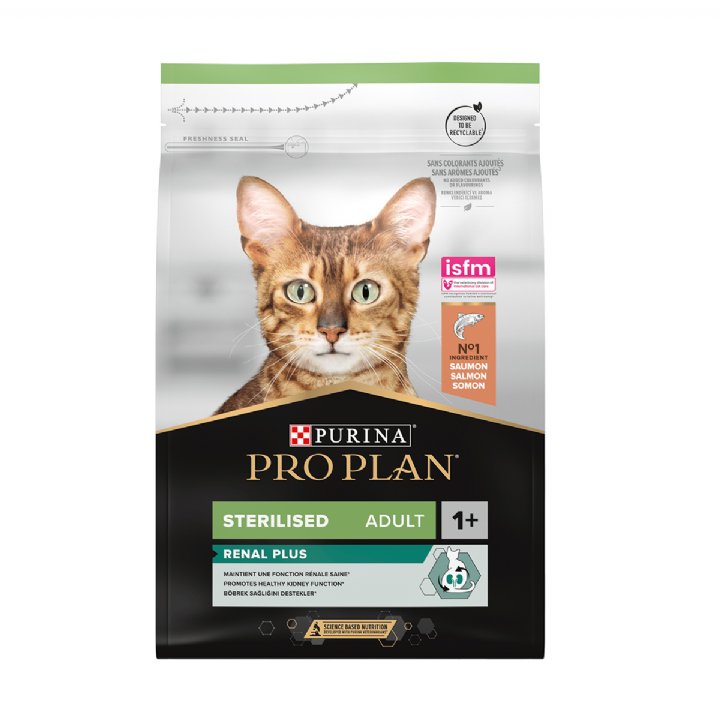 Pro Plan Somonlu ve Ton balıklı Kısırlaştırılmış Yetişkin Kedi Maması 3kg - Renal Plus