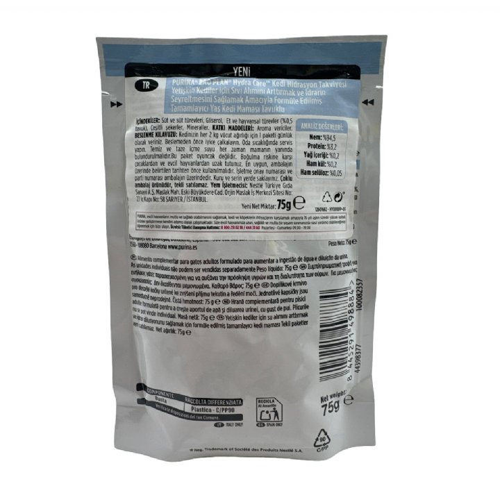 Pro Plan Hydra Care Kediler için Tavuklu Su Alımını Destekleyici Besin Takviyesi 10x85gr