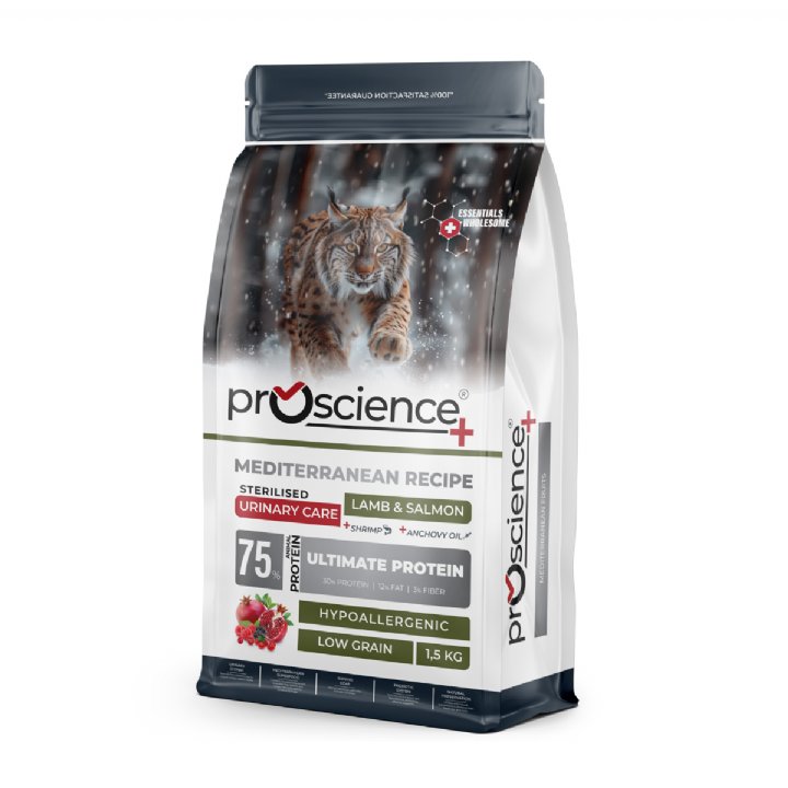Pro Science Kuzu ve Somonlu Kısırlaştırılmış Kedi Maması 1,5kg - Hipoalerjenik - Urinary Care