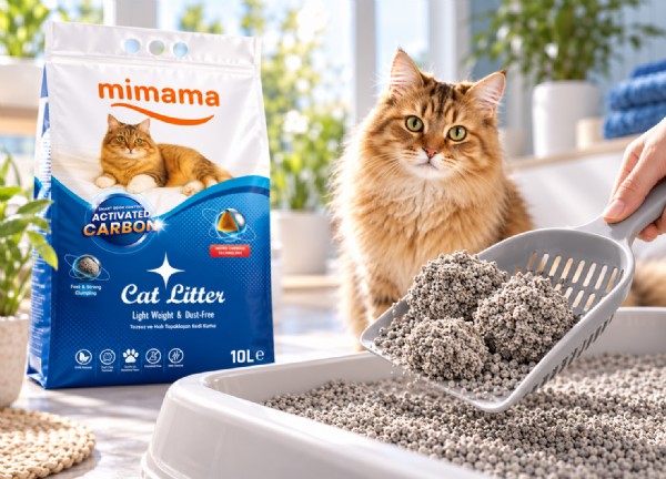 Mimama aktif karbonlu tozsuz kedi kumu ile ferah evler