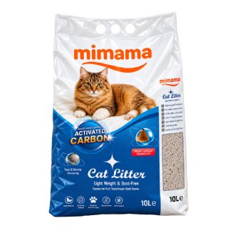 Mimama Aktif Karbonlu Güçlü Topaklaşan ve Tozsuz Kedi Kumu 10 L
