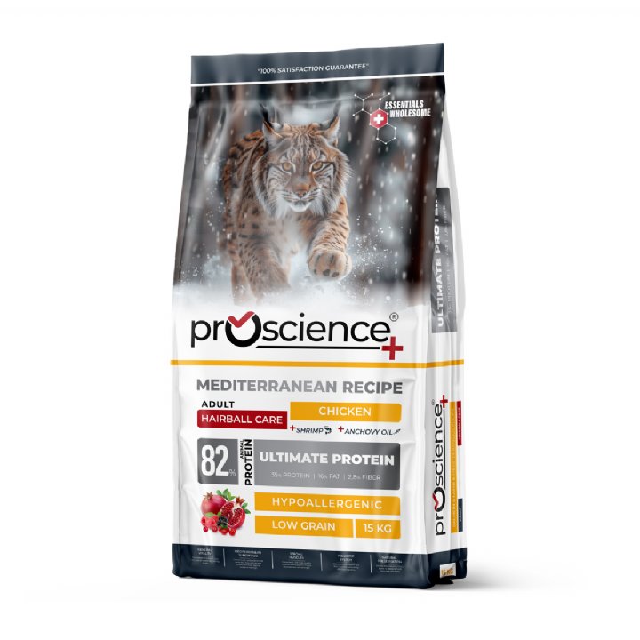 Pro Science Tavuklu Yetişkin Kedi Maması 15kg - Hipoalerjenik - Hairball Care