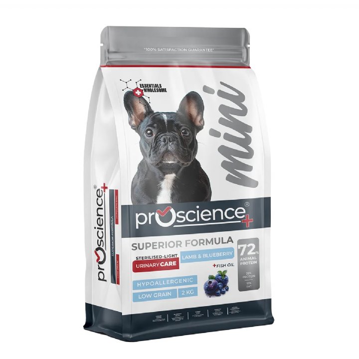 Proscience Küçük Irk Kuzu Etli ve Yaban Mersinli Kısırlaştırılmış Köpek Maması 2kg - Light