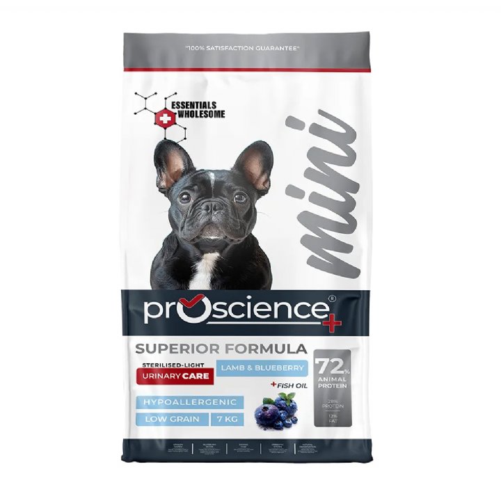Proscience Küçük Irk Kuzu Etli ve Yaban Mersinli Kısırlaştırılmış Köpek Maması 7kg - Light