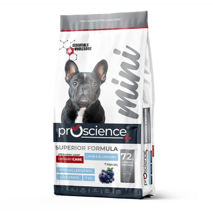 Proscience Küçük Irk Kuzu Etli ve Yaban Mersinli Kısırlaştırılmış Köpek Maması 7kg - Light