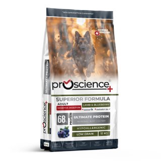 Proscience Kuzu Etli ve Yaban Mersinli Yetişkin Köpek Maması 12kg - Hipoalerjenik
