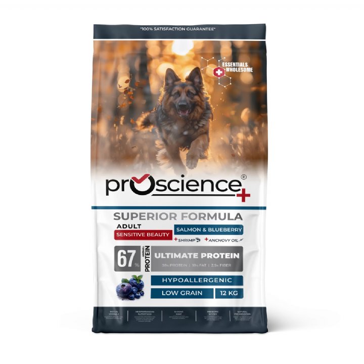 Pro Science Somonlu ve Yaban Mersinli Köpek Maması 12kg - Hipoalerjenik