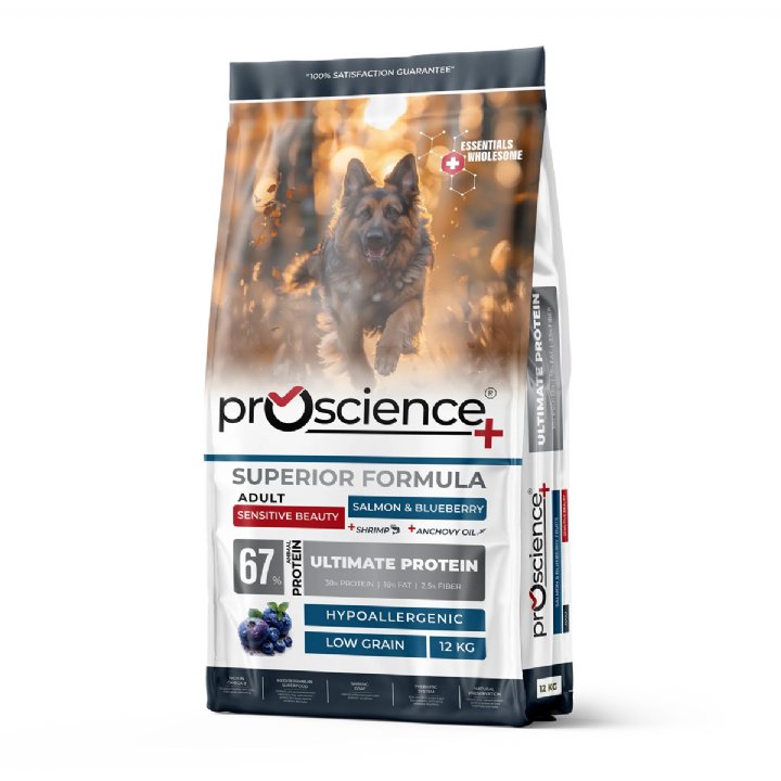 Pro Science Somonlu ve Yaban Mersinli Köpek Maması 12kg - Hipoalerjenik