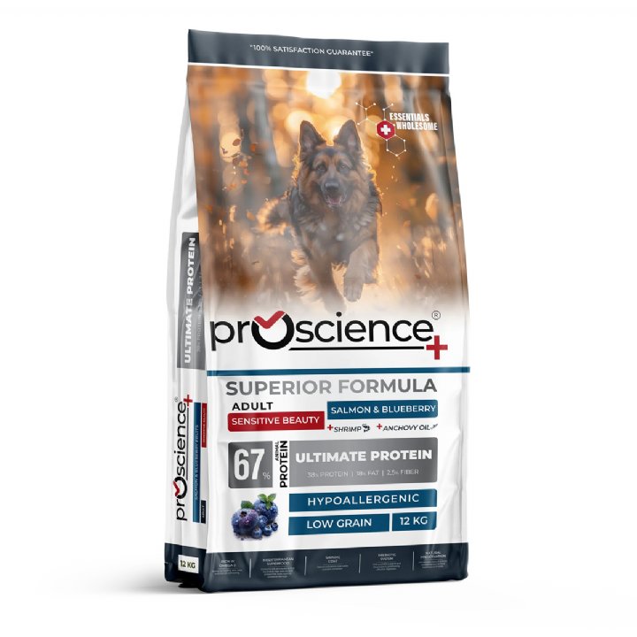 Pro Science Somonlu ve Yaban Mersinli Köpek Maması 12kg - Hipoalerjenik