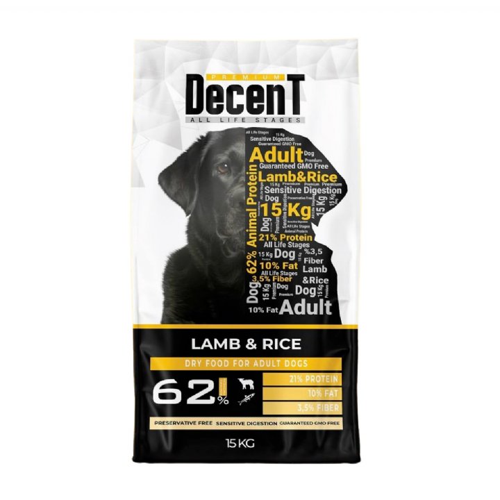 Decent Kuzu Etli Yetişkin Köpek Maması 15kg