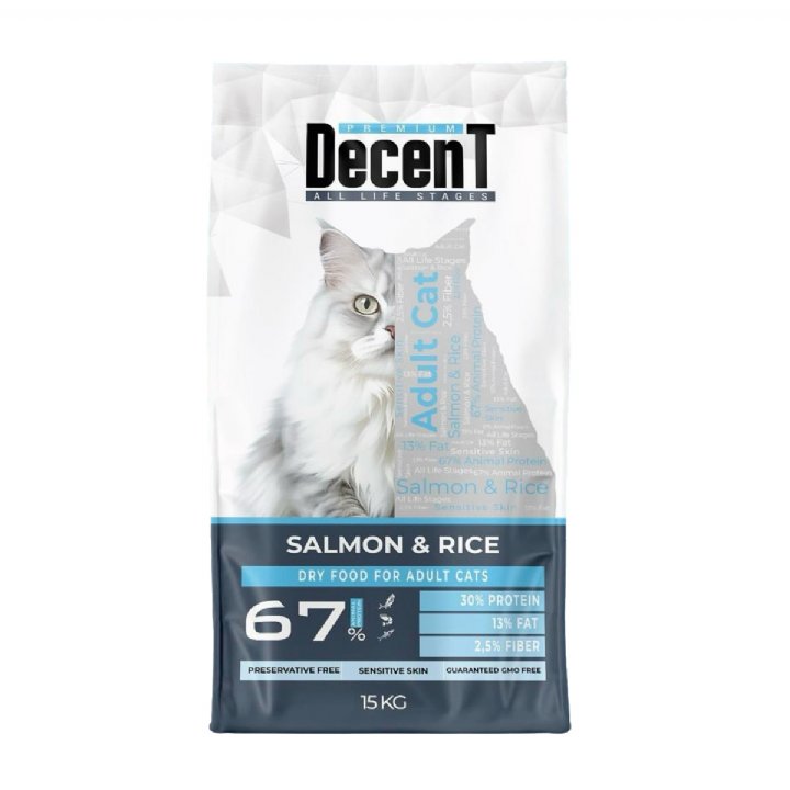 Decent Somonlu Yetişkin Kedi Maması 15kg