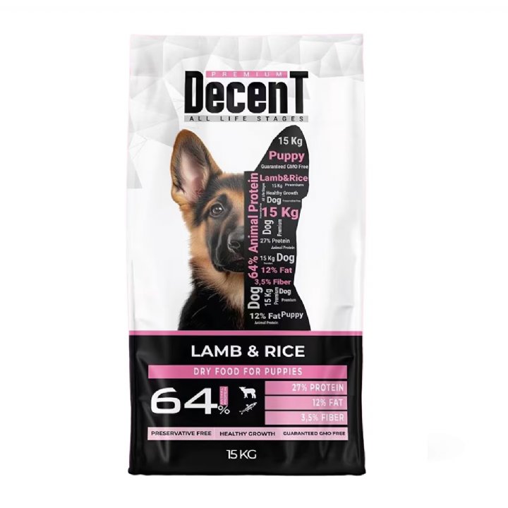 Decent Kuzu Etli Yavru Köpek Maması 15kg