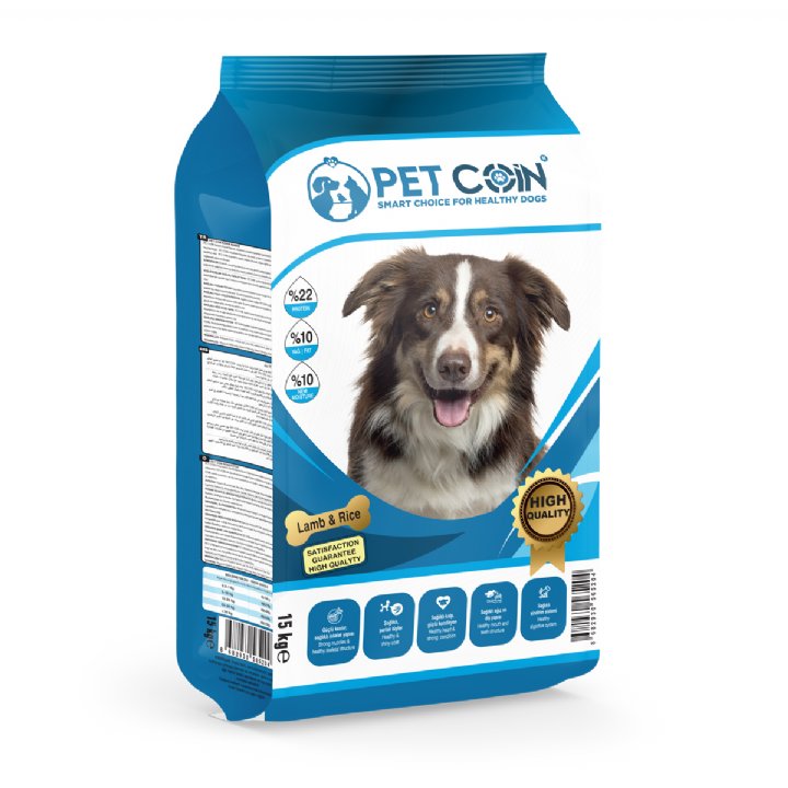 Petcoin Kuzu Etli Köpek Maması 15kg