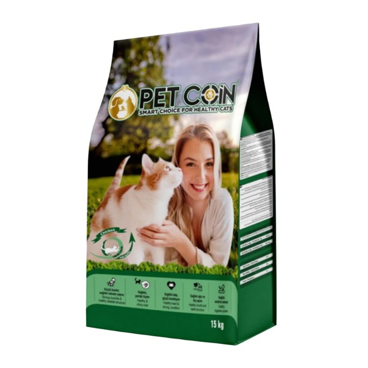 Petcoin Tavuklu Yetişkin Kedi Maması 15kg