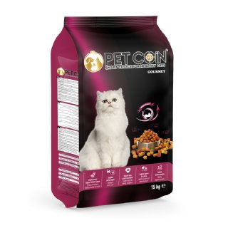 Petcoin Gourmet Karışık Kedi Maması 15kg - Tavuk & Kuzu & Somonlu
