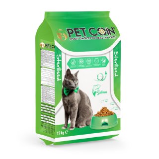 Pet Coin Somonlu Kısırlaştırılmış Kedi Maması 15kg