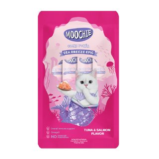 Moochie Ton Balıklı ve Somonlu Sıvı Kedi Ödülü 5x15g