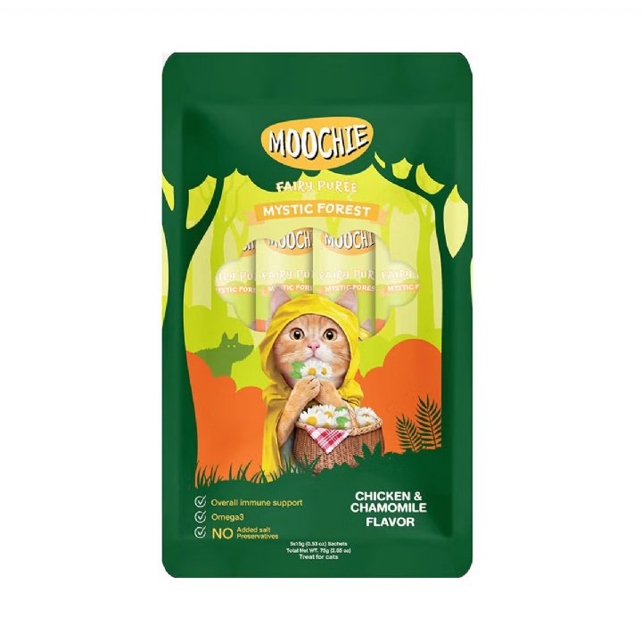 Moochie Tavuklu ve Papatyalı Sıvı Kedi Ödül Maması 5x15g