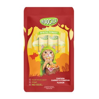 Moochie Tavuklu Havuçlu ve Balkabaklı Sıvı Kedi Ödülü 5x15g