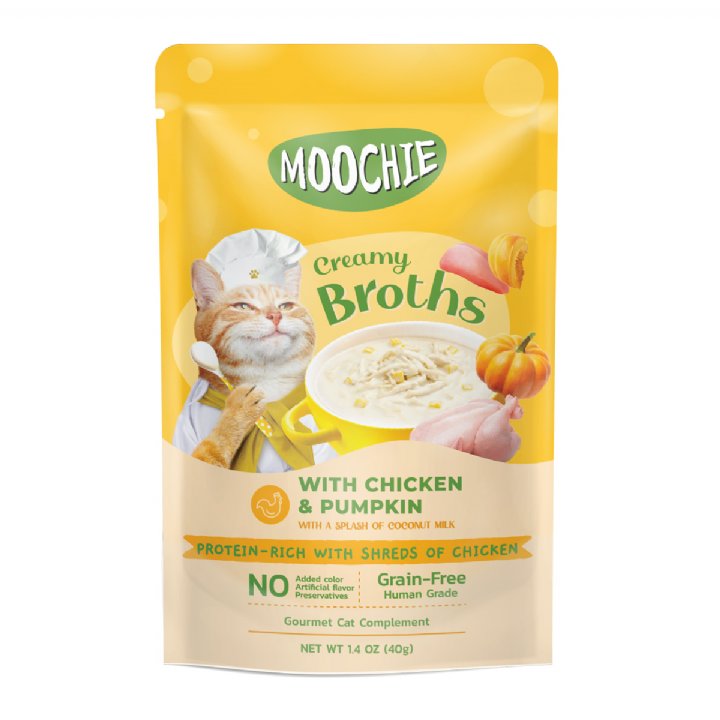 Moochie Tavuklu ve Balkabaklı Çorba 40g - Kedi Ödülü
