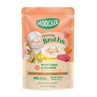 Moochie Ton Balıklı ve Somonlu Çorba 40g - Kedi Ödülü