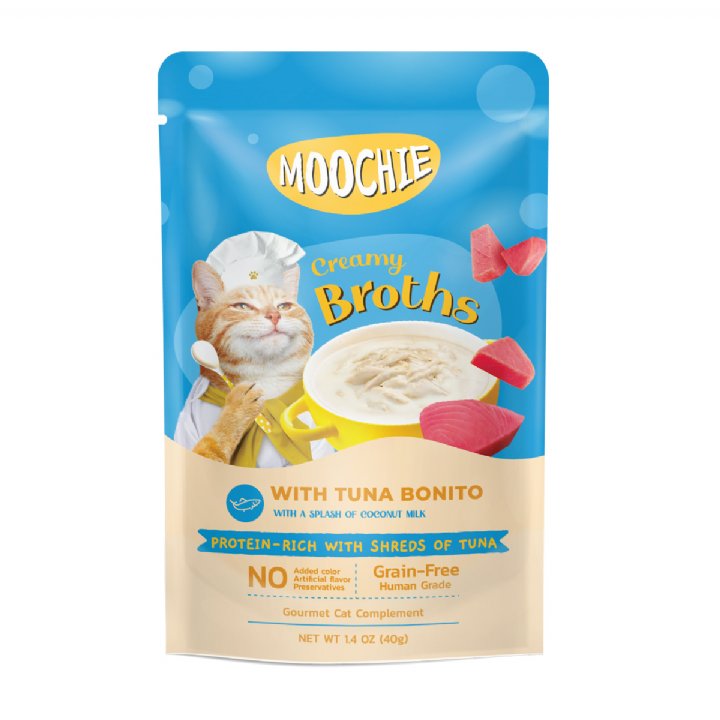 Moochie Ton Balıklı ve Palamutlu Çorba 40g - Kedi Ödülü