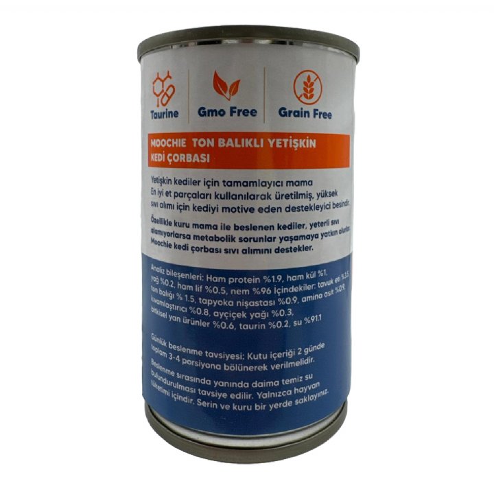 Moochie Ton Balıklı Yetişkin Kedi Et Suyu Çorbası 135 mL