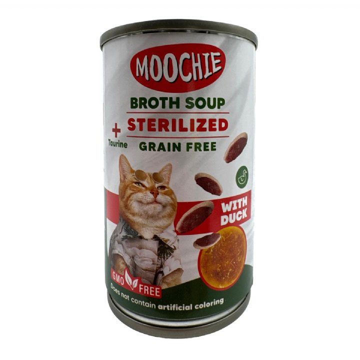 Moochie Ördekli Kısırlaştırılmış Kedi Et Suyu Çorbası 135 mL