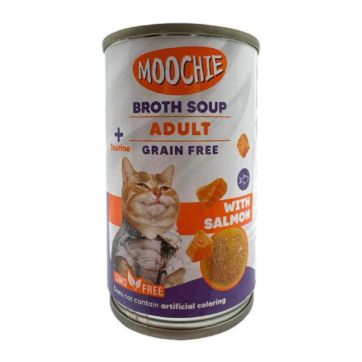 Moochie Somonlu Yetişkin Kedi Et Suyu Çorbası 135 mL