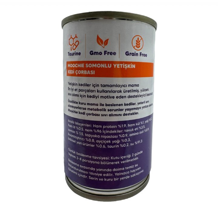 Moochie Somonlu Yetişkin Kedi Et Suyu Çorbası 135 mL